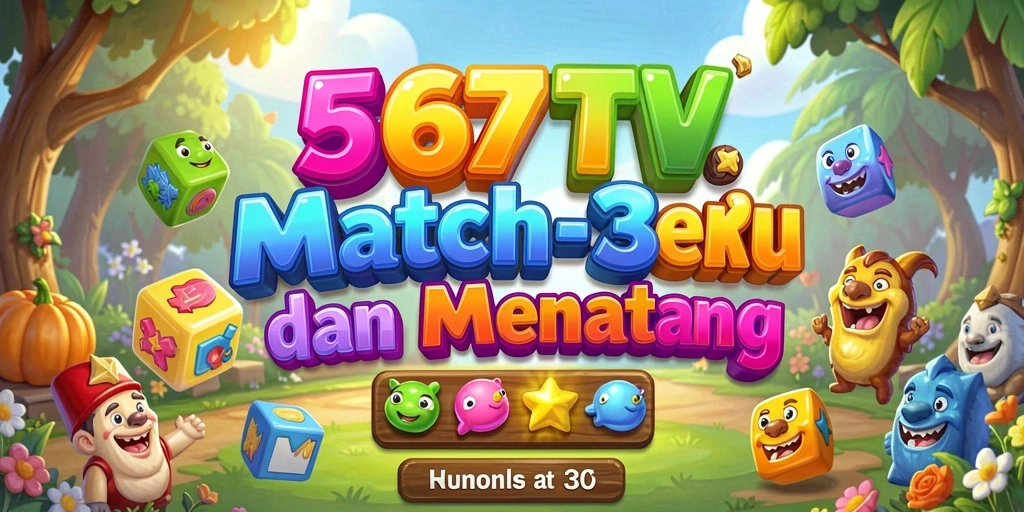 Tampilan gameplay seru dalam permainan Match-3 567TV.