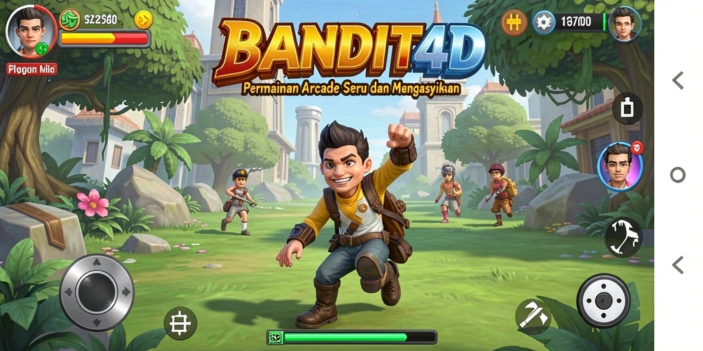 Tampilan gameplay seru dalam BANDIT4D dengan grafis yang menarik.
