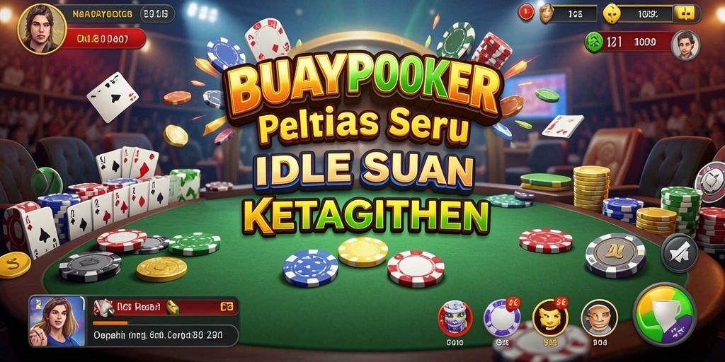 Tampilan gameplay utama dari BUAYAPOKER yang menarik dan interaktif.