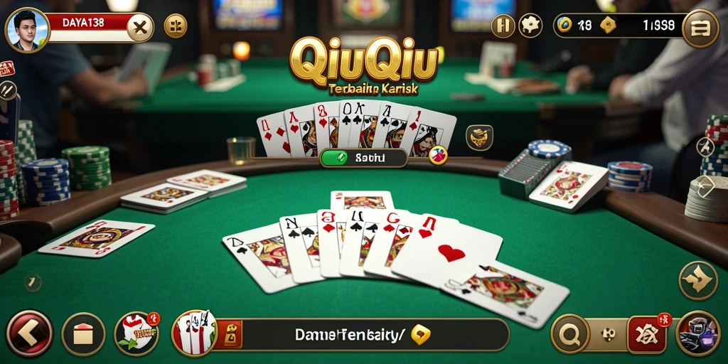 Tampilan gameplay QiuQiu yang seru dan menantang.