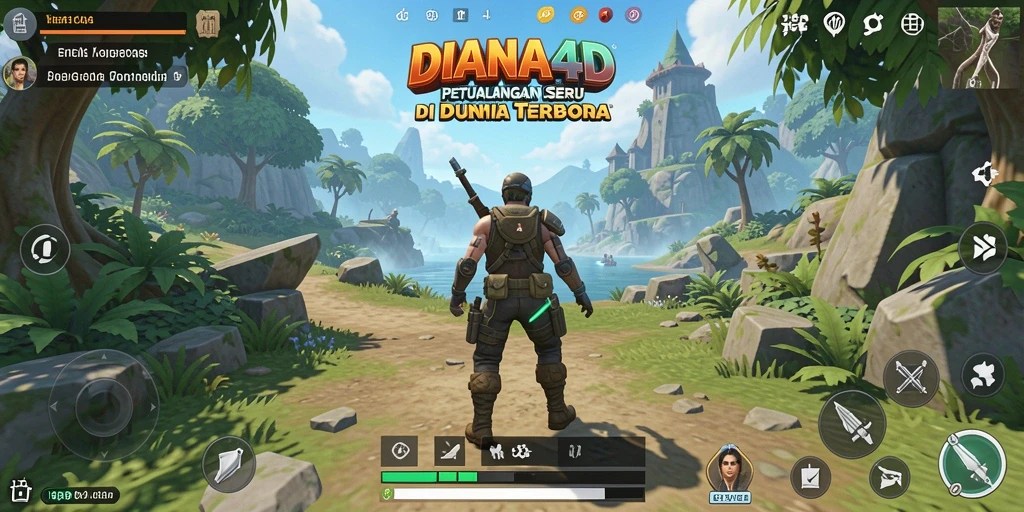 Gameplay DIANA4D yang menakjubkan dalam dunia terbuka.