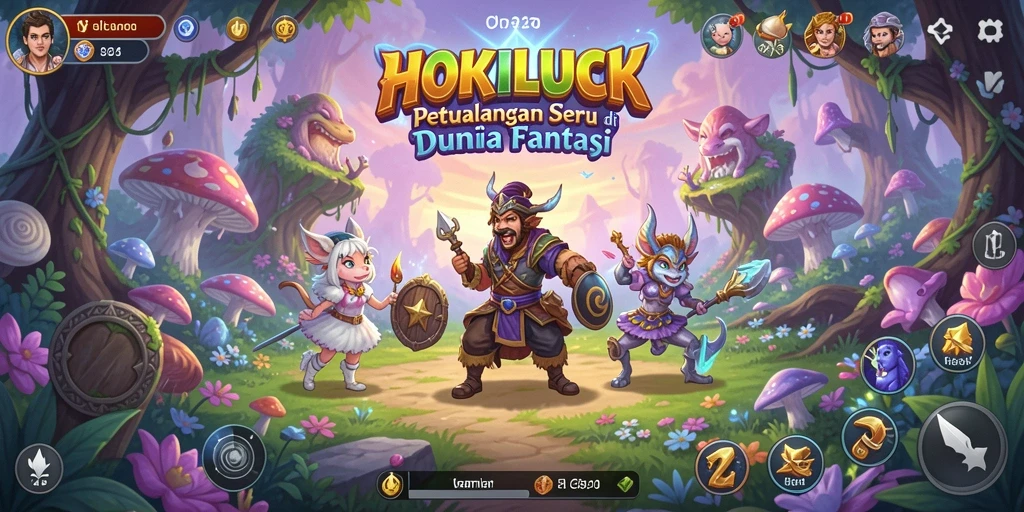 Tampilan gameplay seru di dunia petualangan HOKILUCK.