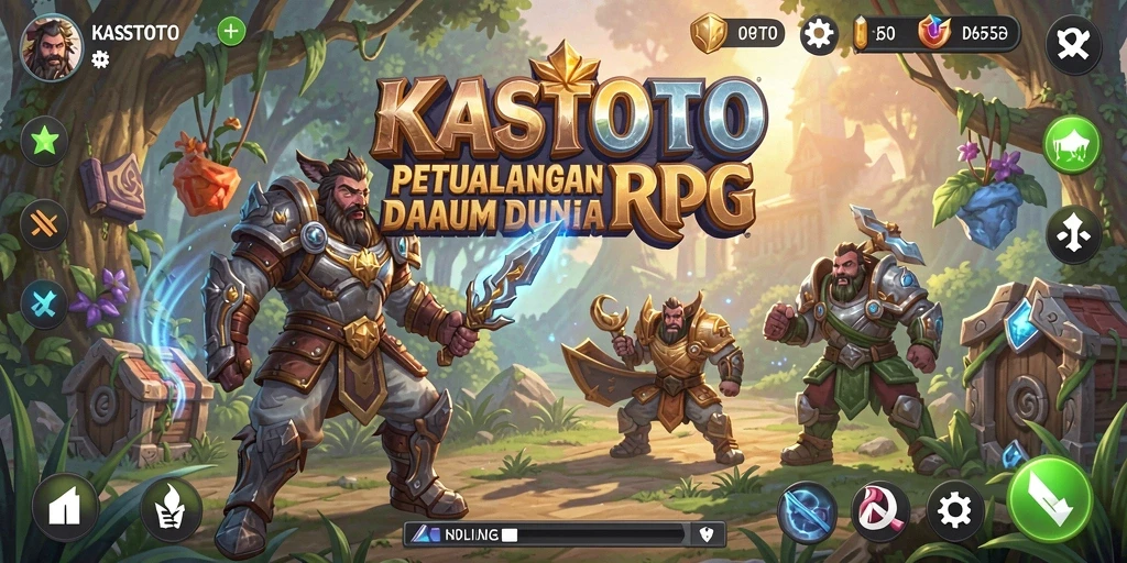 Gambar gameplay KASTOTO menampilkan aksi pertarungan yang mendebarkan.