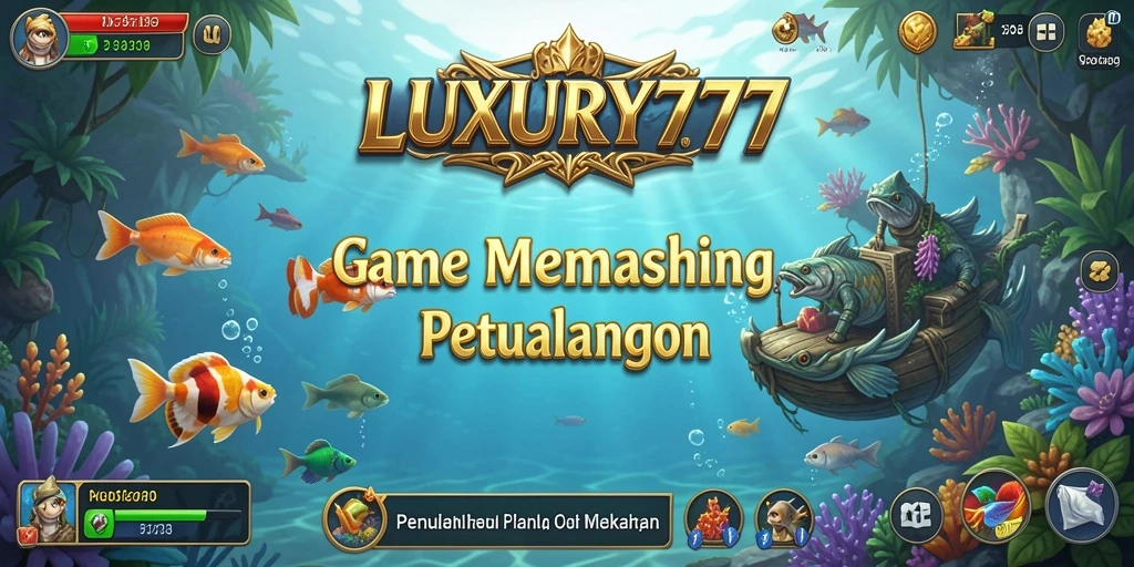 Screenshot LUXURY777 menampilkan aksi memancing yang seru di lokasi indah.