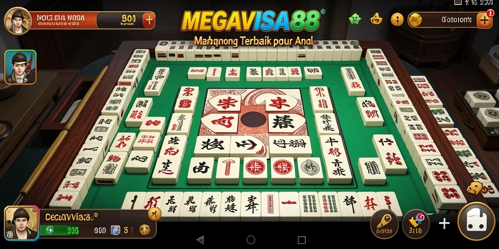 Screenshot gameplay MEGAVISA88 dengan desain yang menarik dan level Mahjong yang menantang.