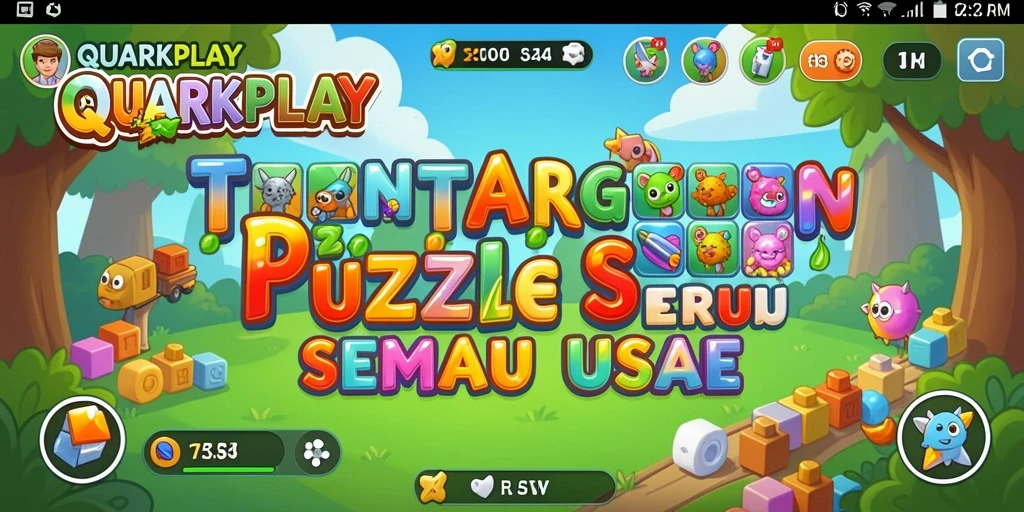 Screenshot gameplay menunjukkan keseruan teka-teki dalam QUARKPLAY.
