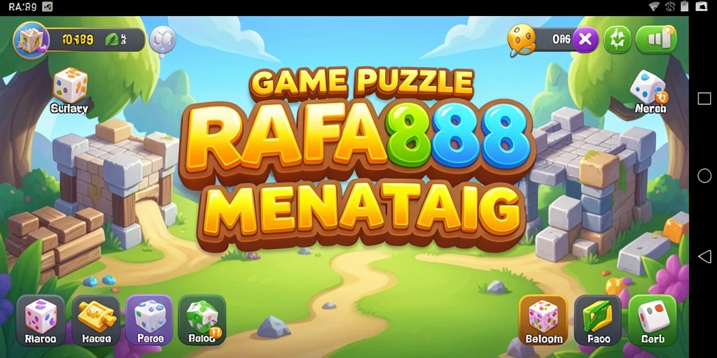 Screenshot gameplay RAFA88 menampilkan tantangan teka-teki yang penuh warna.