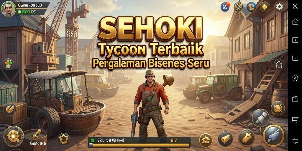 Tampilan gameplay SEHOKI yang menampilkan strategi bisnis yang menarik.