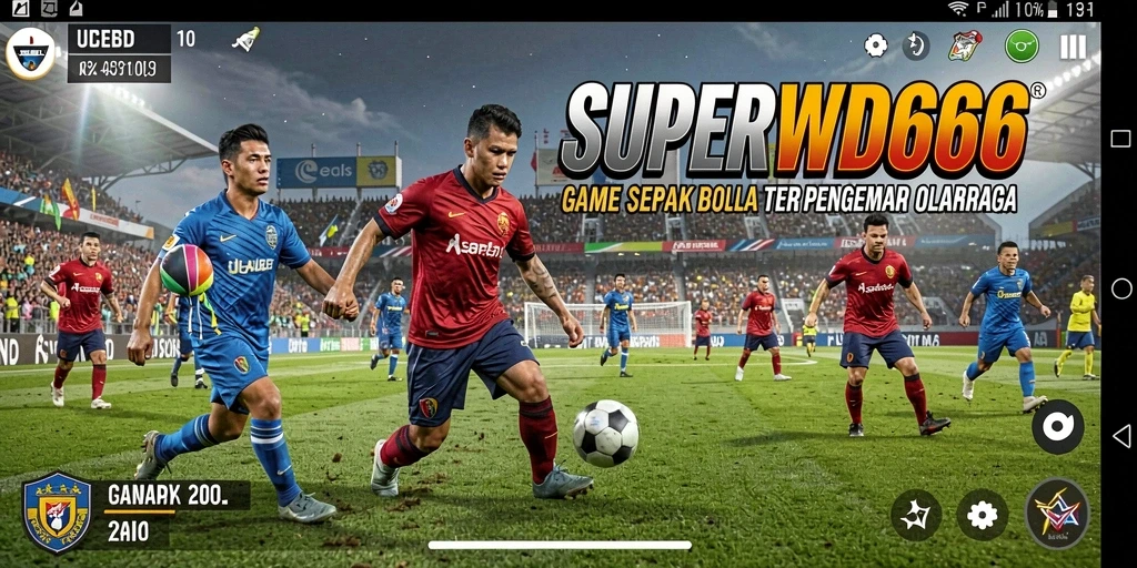 Tampilan menarik gameplay <strong>SUPERWD666</strong> dalam pertandingan sepak bola.