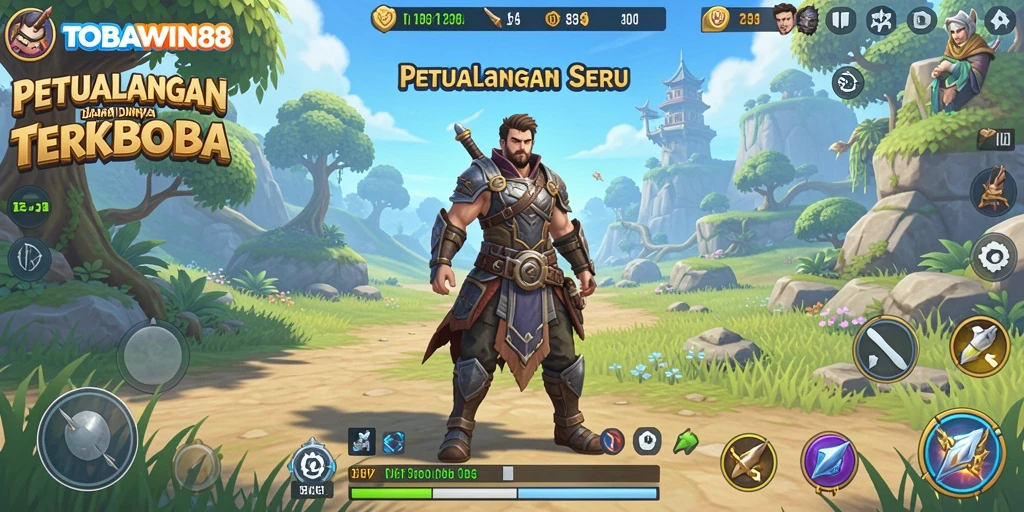 Gameplay TOBAWIN88 menampilkan petualangan seru di dunia terbuka.